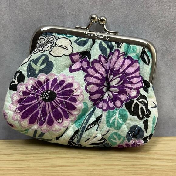 Vera Bradley Handbags - Vera Bradley Vintage Penelope’s Garden Kiss Coin Purse